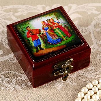 Шкатулка «С гармошкой», 8х8 см