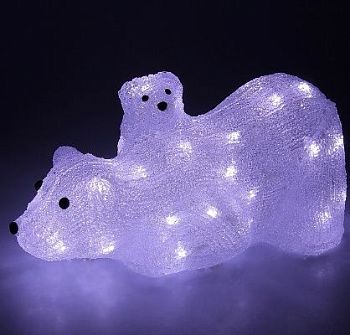 Фигура акрил. "Медведица с медвежонком" (36х17х16 см.)