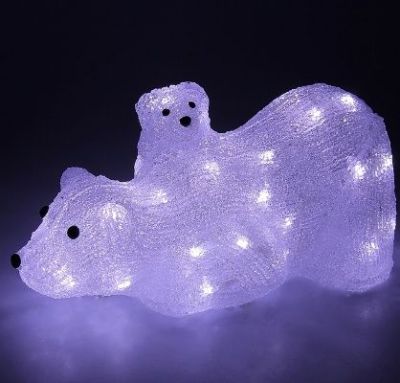 Фигура акрил. "Медведица с медвежонком" (36х17х16 см.)