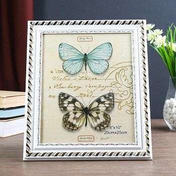 Фоторамка пластик 20х25 см "Фредерик" золотая спираль на белом 29,2х24,2 см