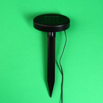 Гирлянда «Старт» «Нить» 5.4 м с насадками «Бабочки», IP44, тёмная нить, 35 LED, свечение мульти, 2 режима, солнечная батарея