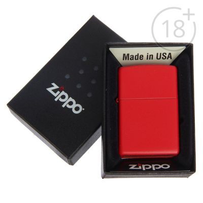 Зажигалка ZIPPO 233 Classic с покрытием Red Matte