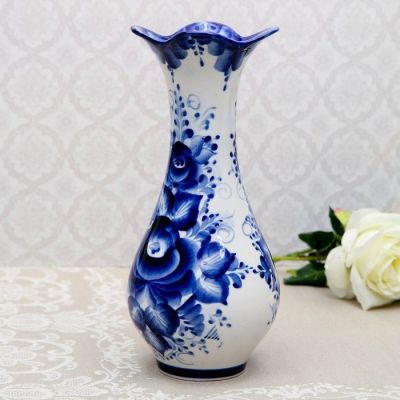 Ваза «Альбина», 13×13×24,5 см, гжель