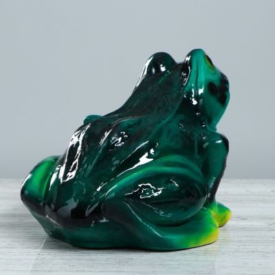 Копилка "Лягушка", глянец, зелёный цвет, 18 см