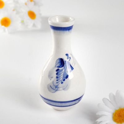 Вазочка №1 фарфор, гжель,10x5 см