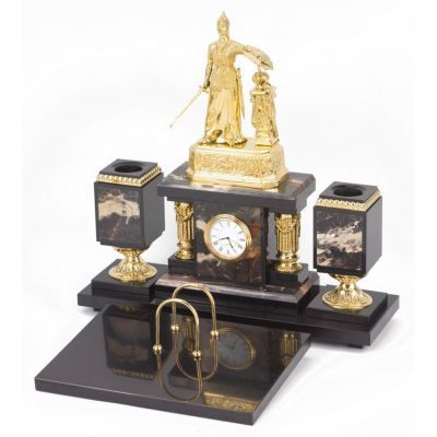 Письменный настольный набор "Россия" из бронзы и камня №102