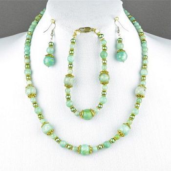 Комплект Амазонит "Изумрудный берег" арт.КР-1311