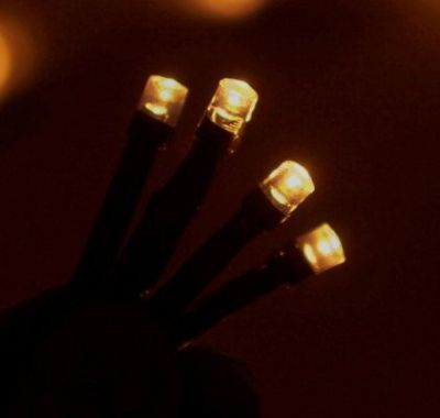 Гирлянда уличная "Бахрома" (Ш:3 м, В:0,6 м, нить темная, желтый)