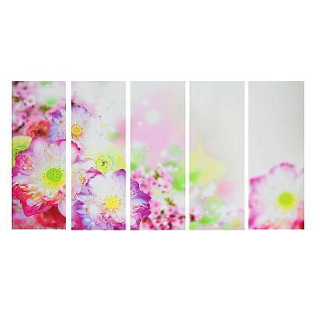 Картина модульная на подрамнике "Тайские цветы" 5-30х80 см