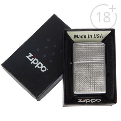 Зажигалка ZIPPO 205 Diamond Plate с покрытием Satin Chrome