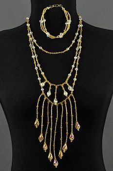 Комплект Хрусталь "Золотая Паутинка" арт.ВАС-188