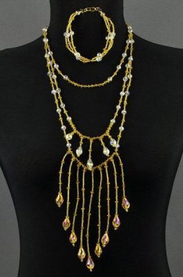 Комплект Хрусталь "Золотая Паутинка" арт.ВАС-188