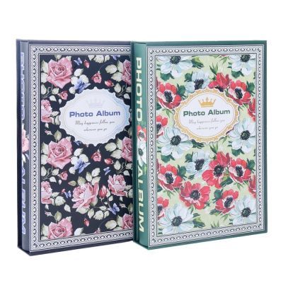 Фотоальбом на 180 фото 10х15 см "Россыпь цветов" в коробке МИКС 33,5х23х5,5 см