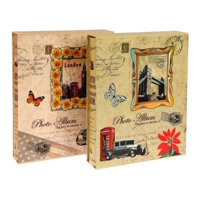 Фотоальбом на 200 фото 13х18 см "Ретро" в коробке МИКС 29,5х23х5,5 см