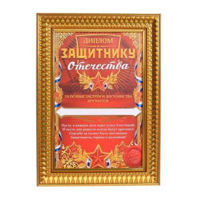 Подарочный набор "Защитник отечества", диплом, гильотина
