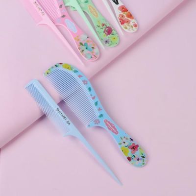 Набор расчёсок, 2 предмета: с ручкой, с хвостиком, рисунок МИКС