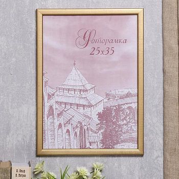 Фоторамка сосна с19 25х35 см (золото)