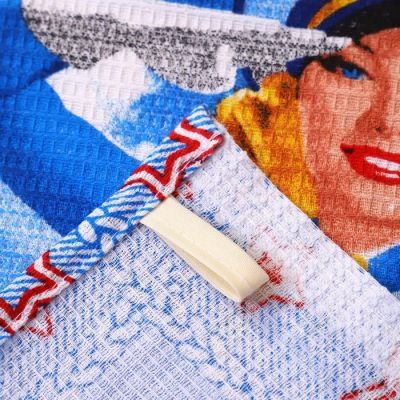 Полотенце кухонное "Летчица" 50х60 см, 160 гр/м, вафля, хлопок 100%