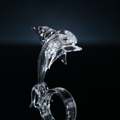 Колокольчик сувенирный «Хрустальный дельфин», ручной работы