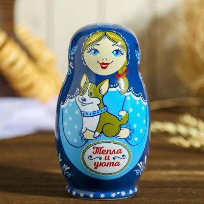 Копилка керамика матрёшка "Тепла и уюта" 15х8,3 см