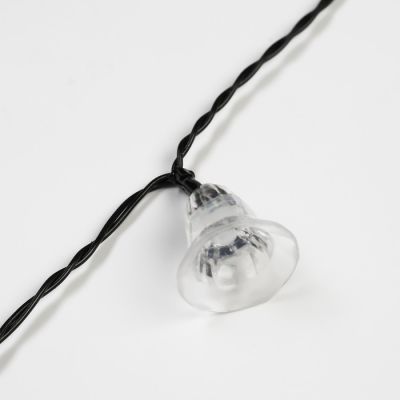 Гирлянда «Нить» 4.5 м с насадками «Колокольчики», IP44, тёмная нить, 30 LED, свечение синее/зелёное, 2 режима, солнечная батарея