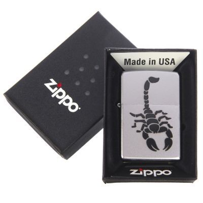 Зажигалка ZIPPO 205 Scorpion с покрытием Satin Chrome
