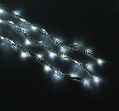 Гирлянда "Дождь" уличная (УМС, Ш:2 м, В:3 м, нить белая, белый)