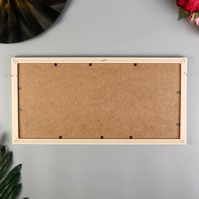 Фоторамка пластик на 3 фото 9х13 см "Блеск серебро" 20х40 см