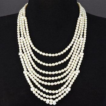 Ожерелье Жемчуг "Каскад" арт.П3457