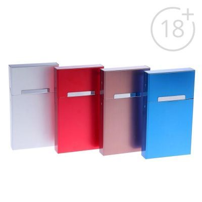 Портсигар "Элеганс" для тонких сигарет, микс, 10.6х6 см