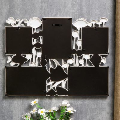 Фоторамка на 5 фото 10х10, 10х15 см "Рыбки" белая 34,5х45х2,5 см