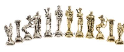 Шахматы "Мифология" камень змеевик доска 28х28 см №21