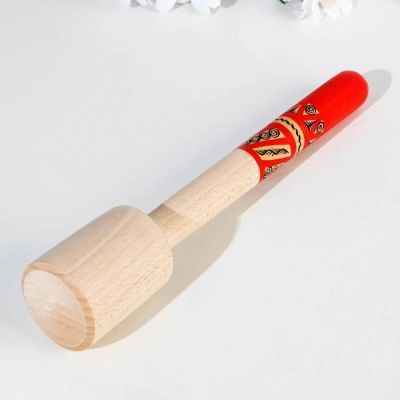 Толкушка, 5×28 см, мезенская роспись