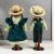Кукла коллекционная парочка набор 2 шт "Маша и Миша в зелёных нарядах" 30 см