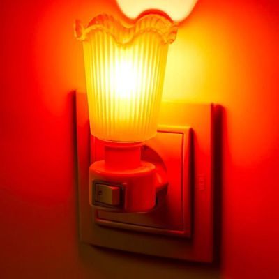 Ночник "Цветочек оранжевый" МИКС 11х5,5 см