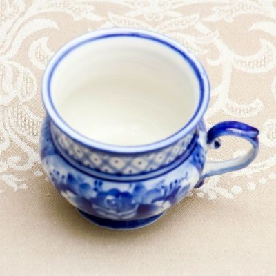 Чашка "Голубка", гжель, фарфор, 2с, МИКС