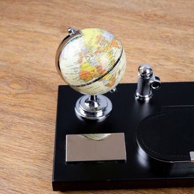 Набор настольный 5в1 (глобус+блок д/бумаги+подставка+калькулятор+ручка) 16*36см