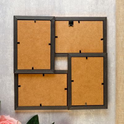 Фоторамка "Черное золото" 29х29 см на 4 фото 10х15 см