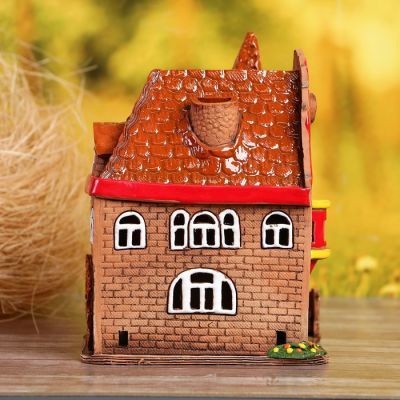 Аромалампа Домик «Мечта», 18 см, ручная работа, микс