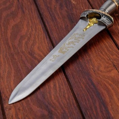 Сувенирный кинжал, рисунок на лезвии, чехол чёрный, 38 см