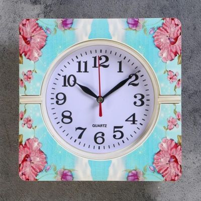 Часы настенные, серия: Классика, "Летний букет", 19х19х3 см,