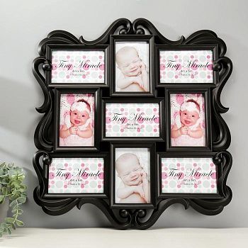 Фоторамка пластик на 9 фото 10х15 см "Ренессанс" чёрная 55,5х53 см