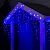 Гирлянда «Бахрома» 3 × 0.6 м, IP44, УМС, белая нить, 160 SMD-LED, свечение синее, 220 В