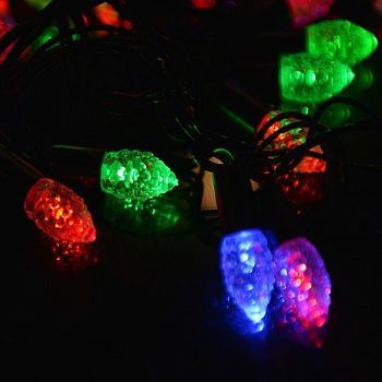 Гирлянда мультицвет "Шишечки" (40 ламп, 5 метров)