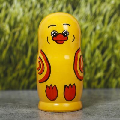 Матрёшка 3-х кукольная «Уточка», 11 см