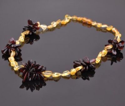 Бусы Янтарь "Цветы" арт.НЯН-п517