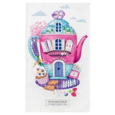 Полотенце "Этель" Счастье 40х73 см, 100% хл, саржа 190 гр/м2