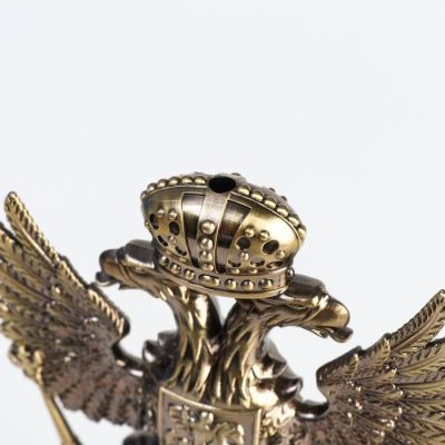 Зажигалка настольная "Двухглавый орел" с пепельницей, газ, 16х11.3х8.7 см