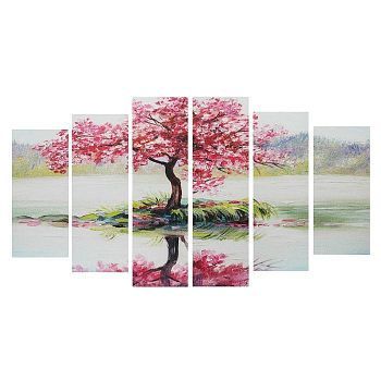 Картина модульная на подрамнике "Дерево Сакуры" 2-25*57,5;2-25*74,5;2-25*84,5, 150*84,5см