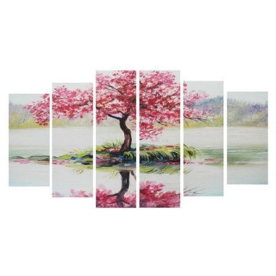 Картина модульная на подрамнике "Дерево Сакуры" 2-25*57,5;2-25*74,5;2-25*84,5, 150*84,5см